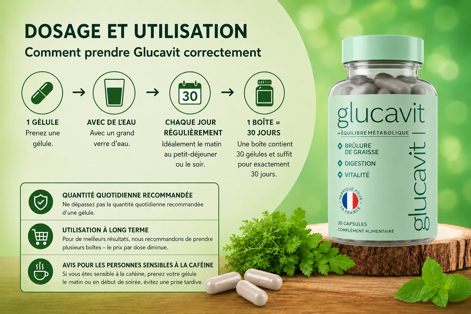 Glucavit Dosage et Utilisation